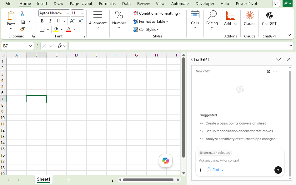 Demo Tích hợp ChatGPT AI Extension vào Excel